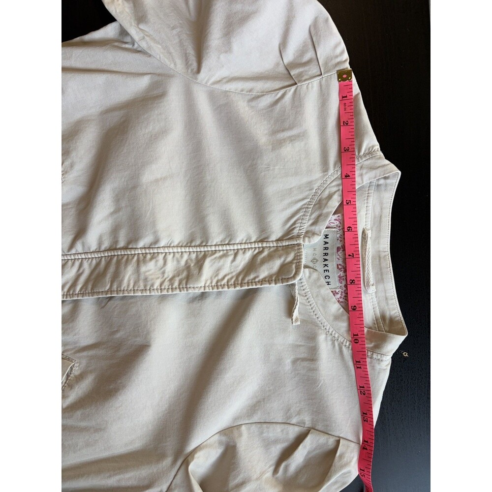 Marrakech Anthropologie Cropped Utility Bomber Jacket XS EUC Beige Lightweight - Picture 9 of 9